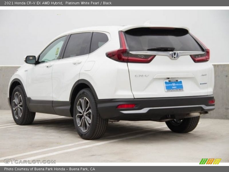 Platinum White Pearl / Black 2021 Honda CR-V EX AWD Hybrid