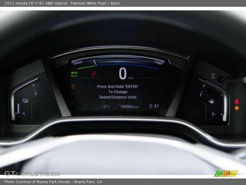 Platinum White Pearl / Black 2021 Honda CR-V EX AWD Hybrid