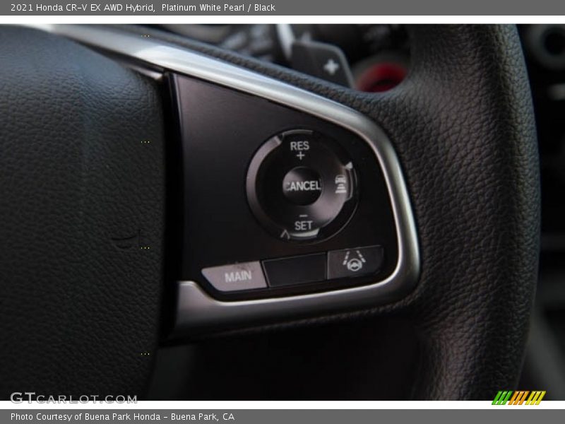 Platinum White Pearl / Black 2021 Honda CR-V EX AWD Hybrid