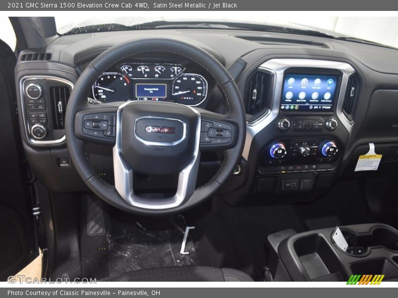 Satin Steel Metallic / Jet Black 2021 GMC Sierra 1500 Elevation Crew Cab 4WD