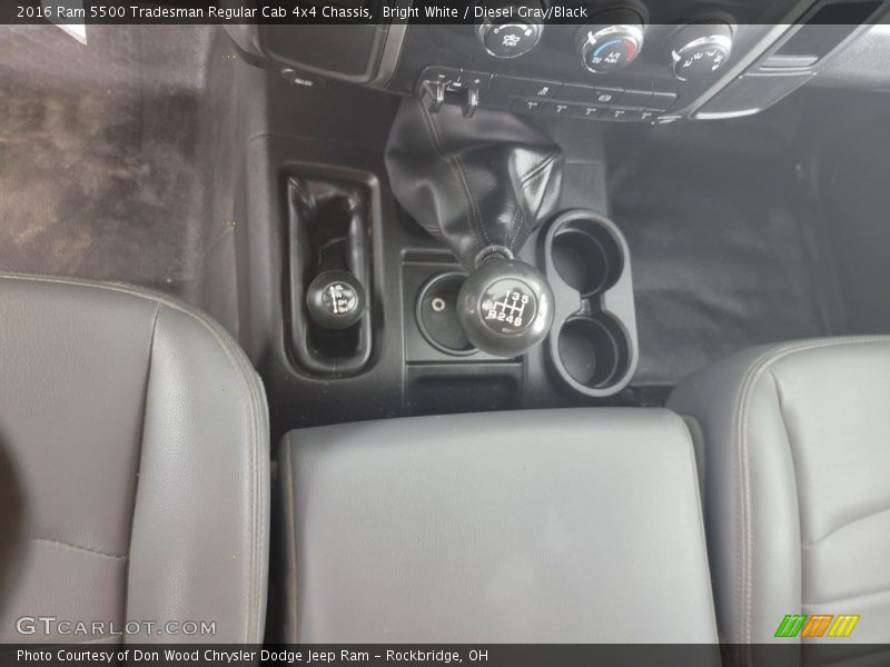  2016 5500 Tradesman Regular Cab 4x4 Chassis 6 Speed Manual Shifter