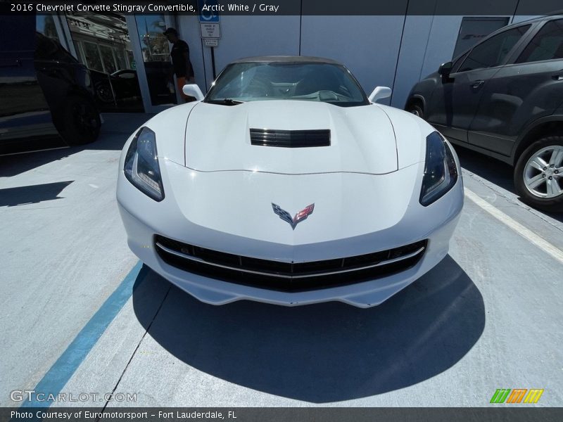 Arctic White / Gray 2016 Chevrolet Corvette Stingray Convertible