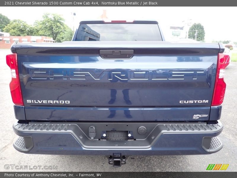 Northsky Blue Metallic / Jet Black 2021 Chevrolet Silverado 1500 Custom Crew Cab 4x4