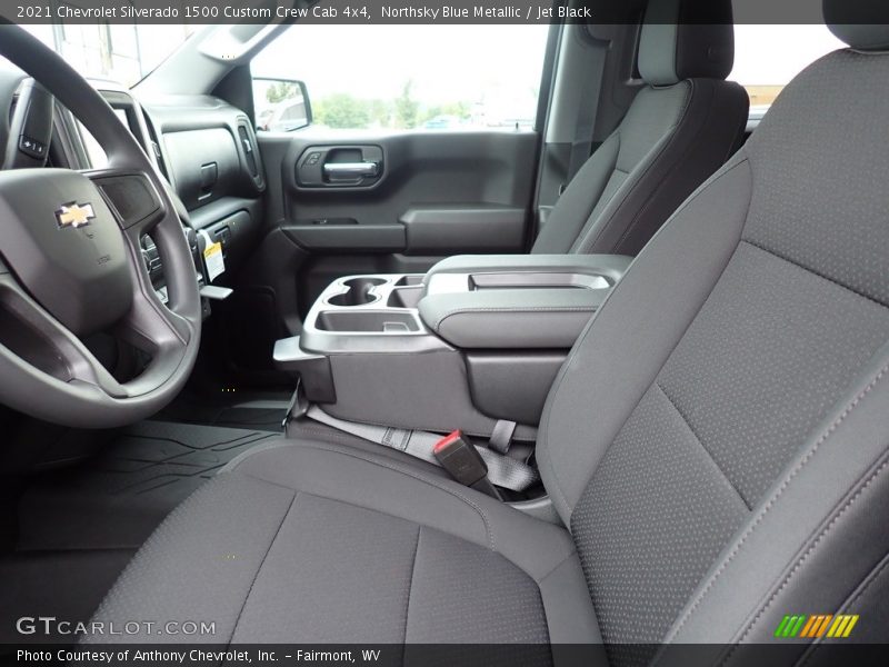 Northsky Blue Metallic / Jet Black 2021 Chevrolet Silverado 1500 Custom Crew Cab 4x4