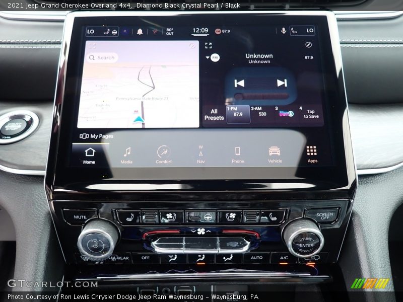 Controls of 2021 Grand Cherokee Overland 4x4
