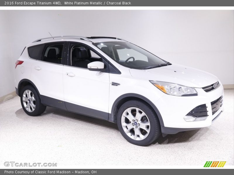 White Platinum Metallic / Charcoal Black 2016 Ford Escape Titanium 4WD