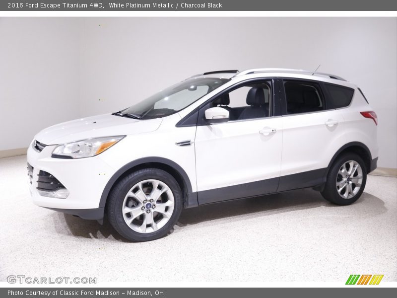 White Platinum Metallic / Charcoal Black 2016 Ford Escape Titanium 4WD