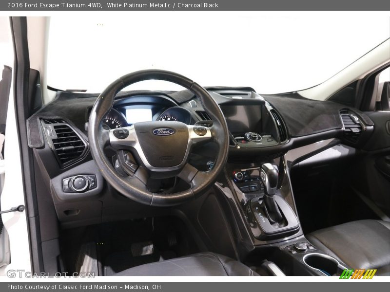White Platinum Metallic / Charcoal Black 2016 Ford Escape Titanium 4WD