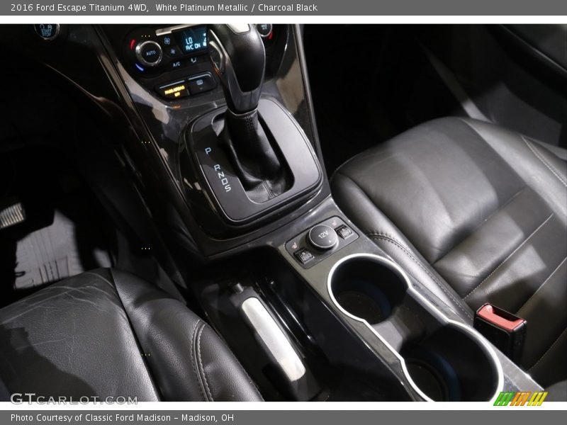 White Platinum Metallic / Charcoal Black 2016 Ford Escape Titanium 4WD