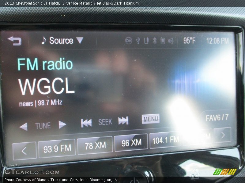 Silver Ice Metallic / Jet Black/Dark Titanium 2013 Chevrolet Sonic LT Hatch