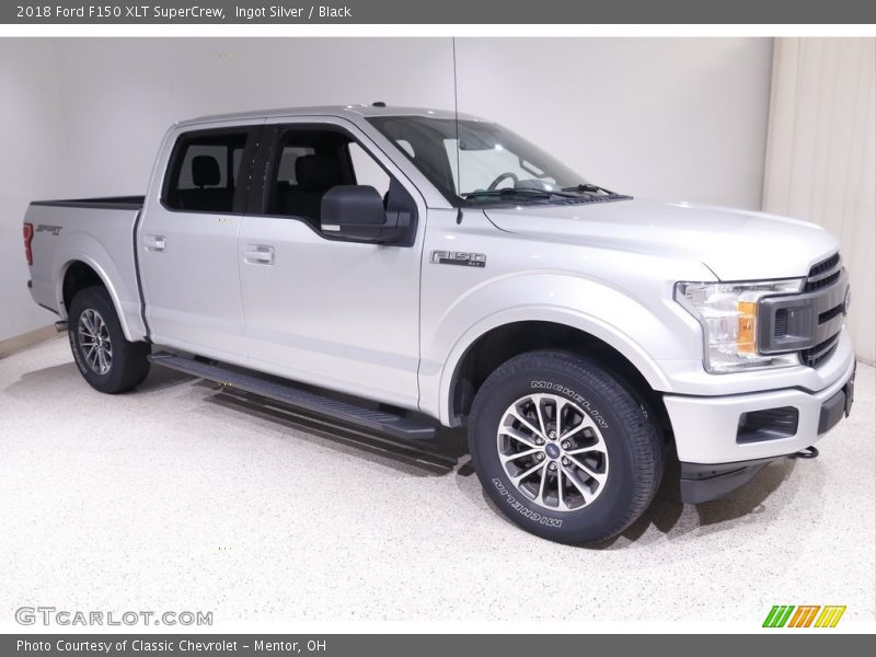 Ingot Silver / Black 2018 Ford F150 XLT SuperCrew