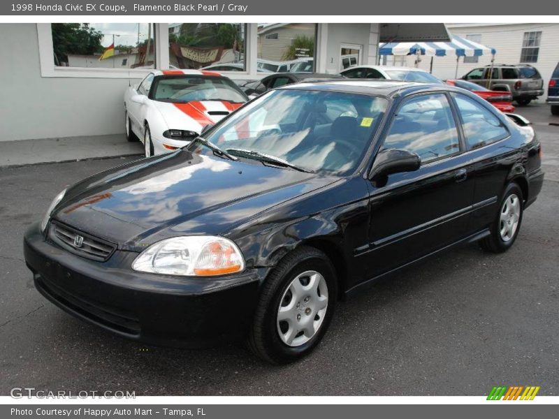 Flamenco Black Pearl / Gray 1998 Honda Civic EX Coupe