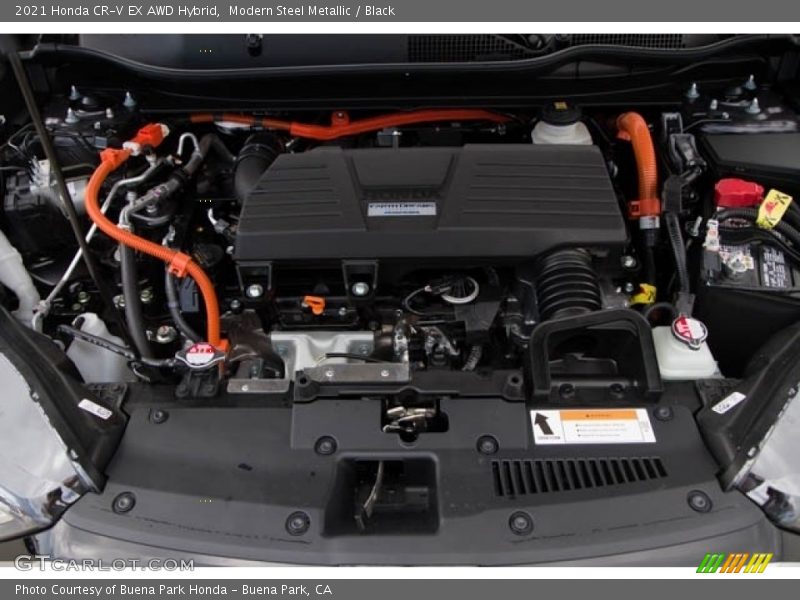 Modern Steel Metallic / Black 2021 Honda CR-V EX AWD Hybrid