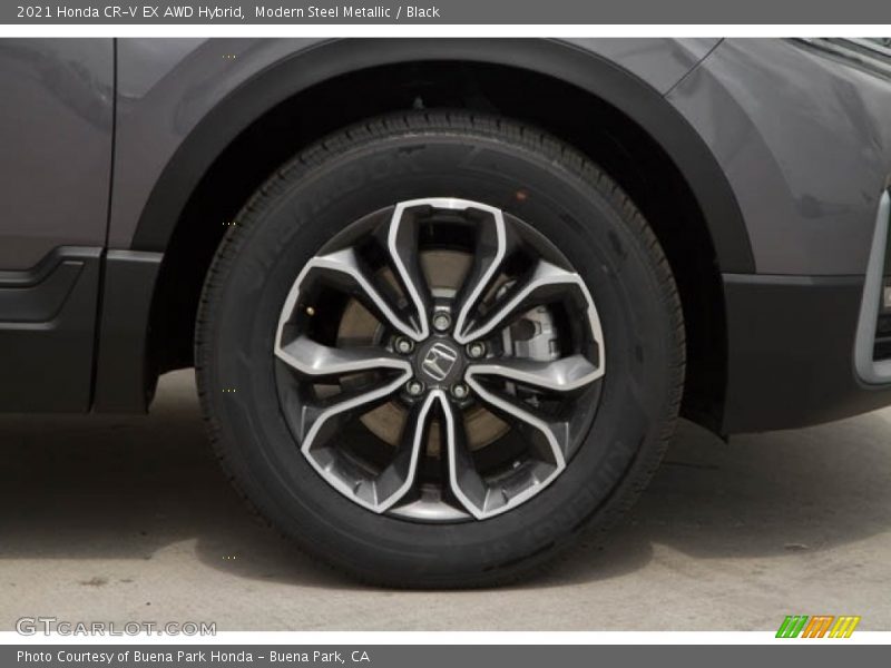 Modern Steel Metallic / Black 2021 Honda CR-V EX AWD Hybrid