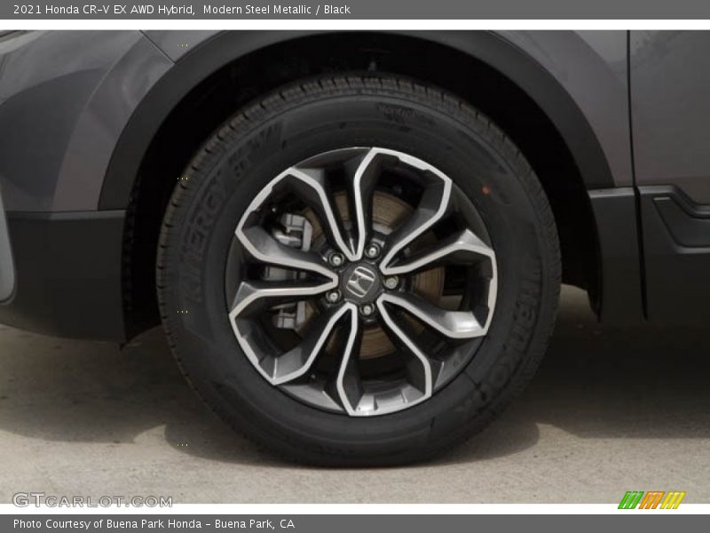 Modern Steel Metallic / Black 2021 Honda CR-V EX AWD Hybrid