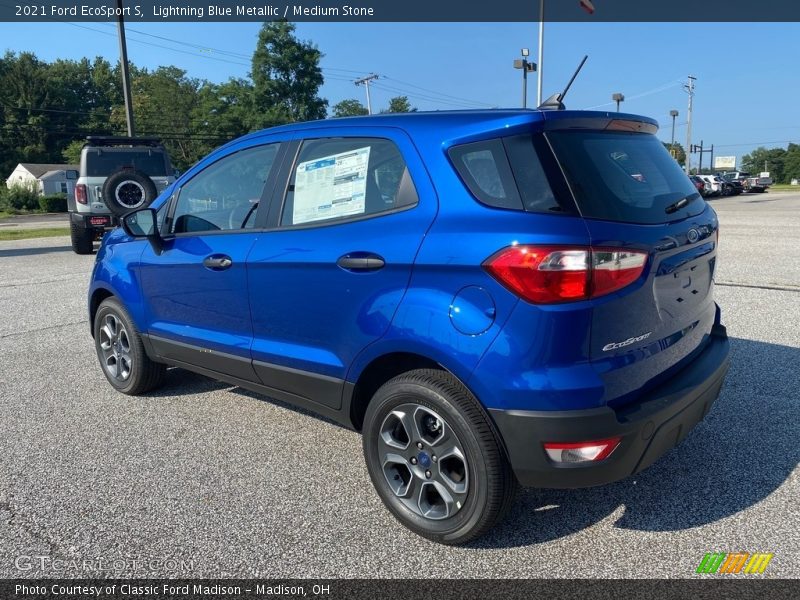 Lightning Blue Metallic / Medium Stone 2021 Ford EcoSport S