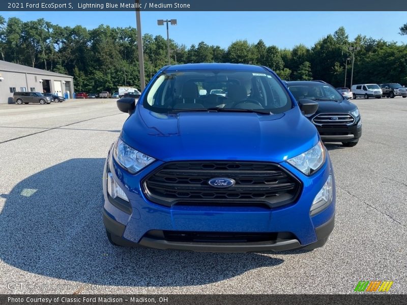Lightning Blue Metallic / Medium Stone 2021 Ford EcoSport S