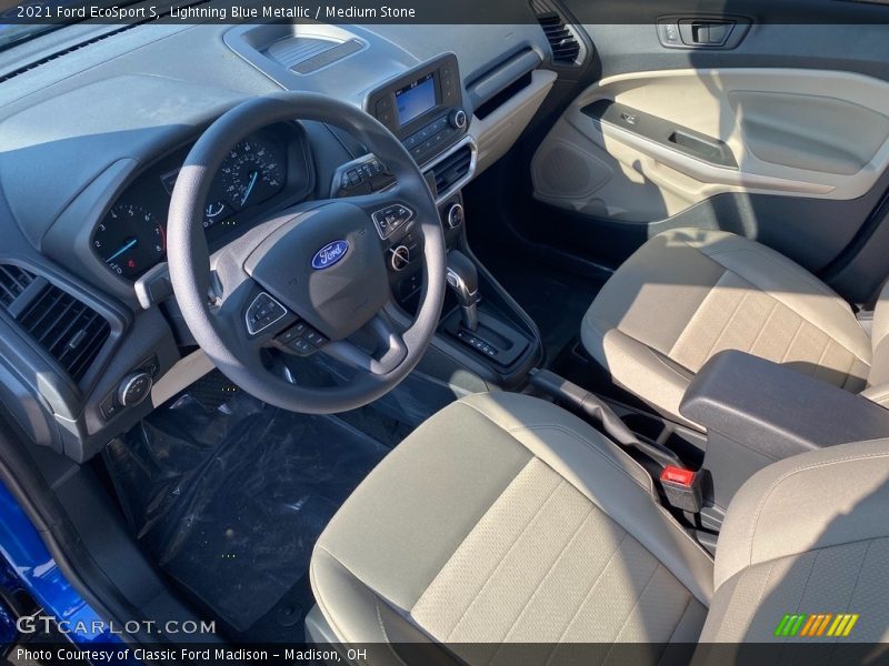 Lightning Blue Metallic / Medium Stone 2021 Ford EcoSport S