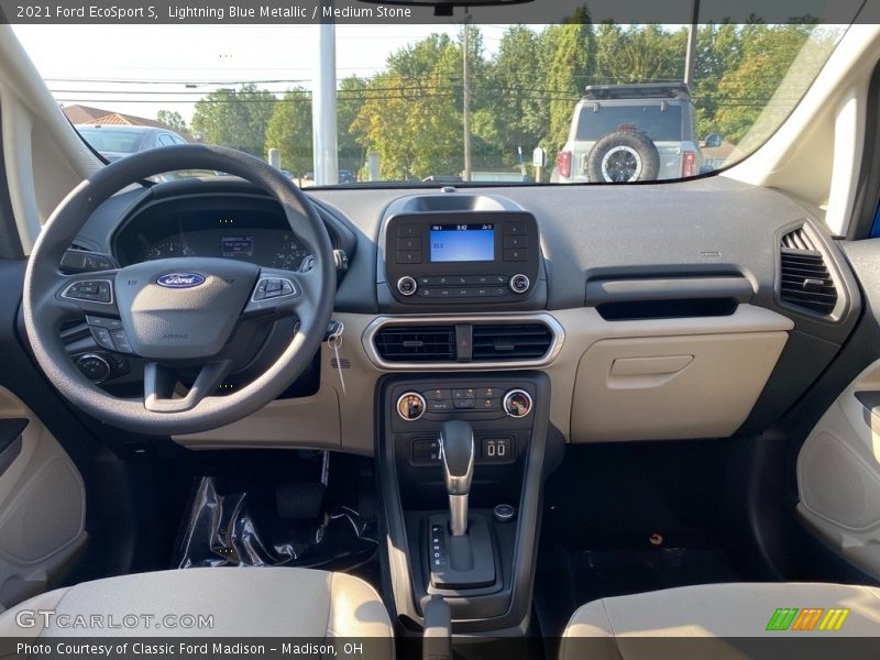 Lightning Blue Metallic / Medium Stone 2021 Ford EcoSport S