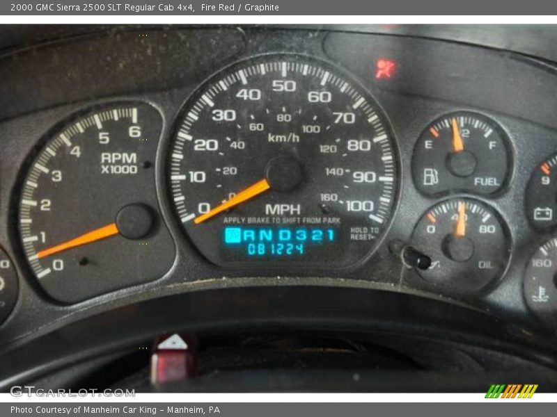 Fire Red / Graphite 2000 GMC Sierra 2500 SLT Regular Cab 4x4