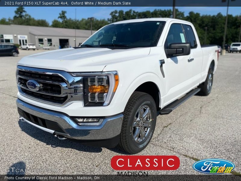 Oxford White / Medium Dark Slate 2021 Ford F150 XLT SuperCab 4x4