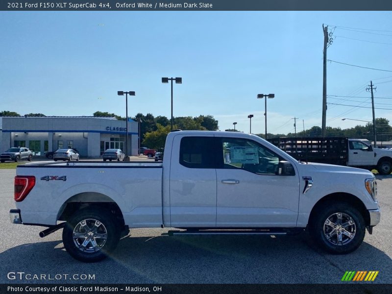 Oxford White / Medium Dark Slate 2021 Ford F150 XLT SuperCab 4x4