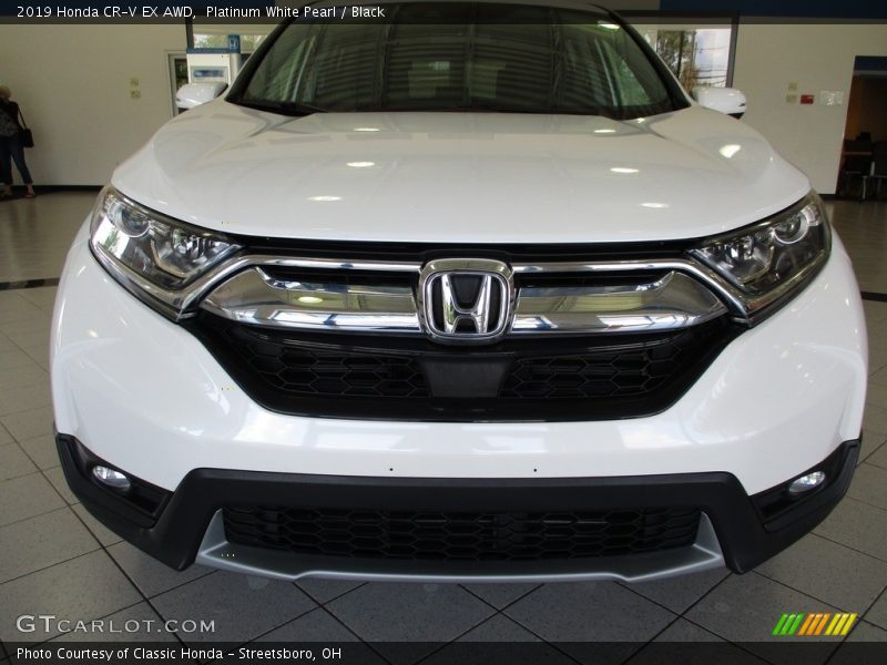 Platinum White Pearl / Black 2019 Honda CR-V EX AWD