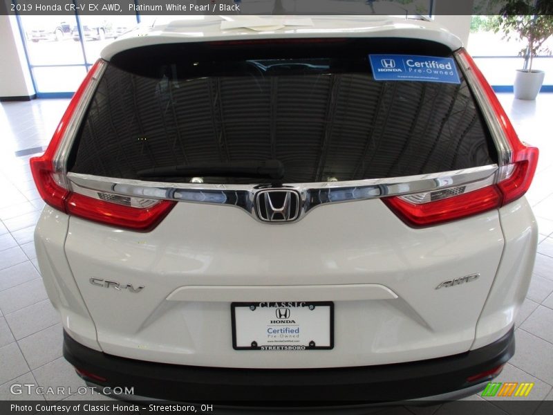 Platinum White Pearl / Black 2019 Honda CR-V EX AWD