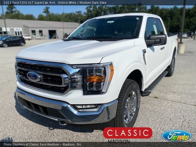 Oxford White / Medium Dark Slate 2021 Ford F150 XLT SuperCab 4x4