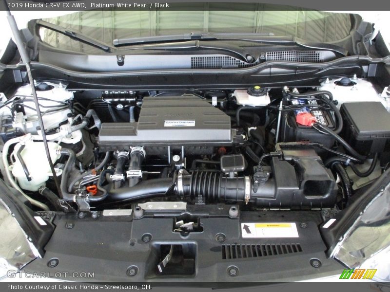 Platinum White Pearl / Black 2019 Honda CR-V EX AWD
