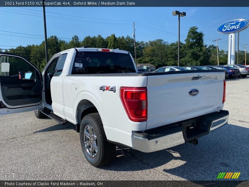 Oxford White / Medium Dark Slate 2021 Ford F150 XLT SuperCab 4x4