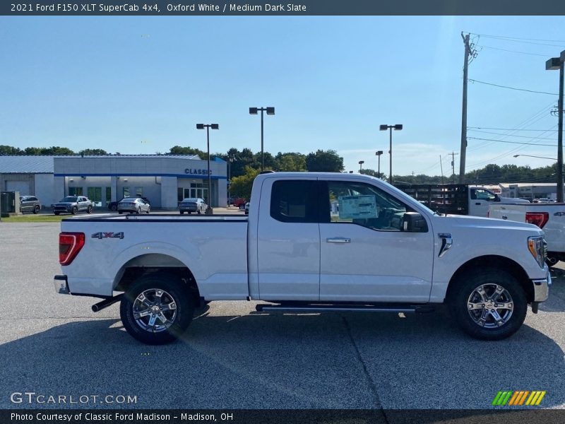 Oxford White / Medium Dark Slate 2021 Ford F150 XLT SuperCab 4x4