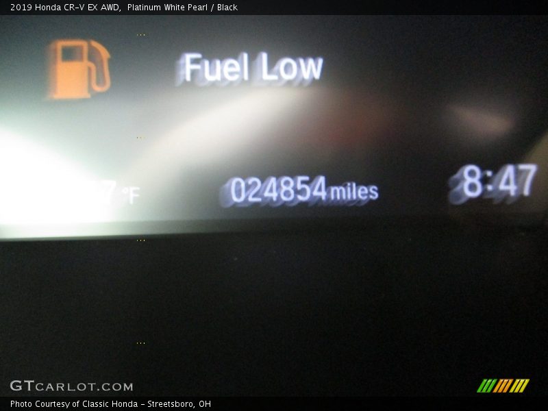 Platinum White Pearl / Black 2019 Honda CR-V EX AWD