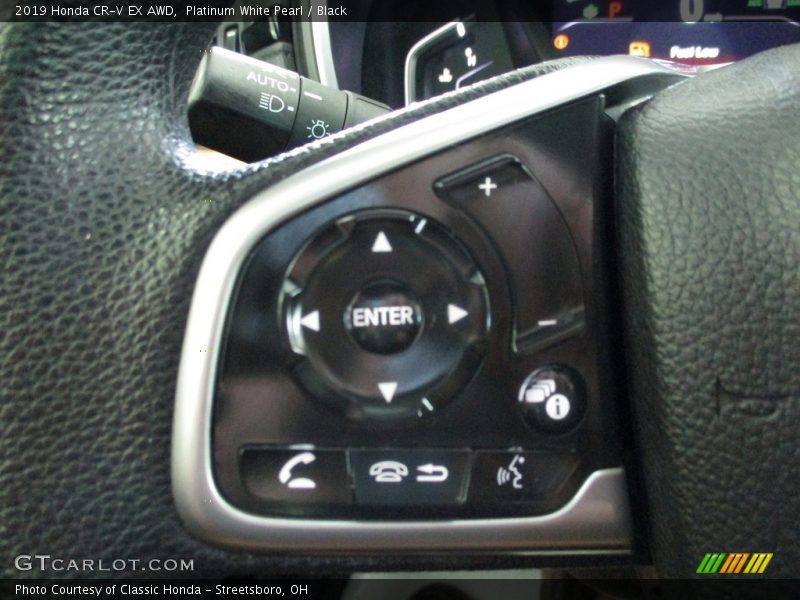 Platinum White Pearl / Black 2019 Honda CR-V EX AWD