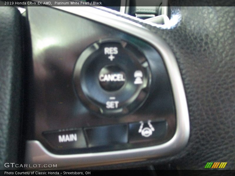 Platinum White Pearl / Black 2019 Honda CR-V EX AWD