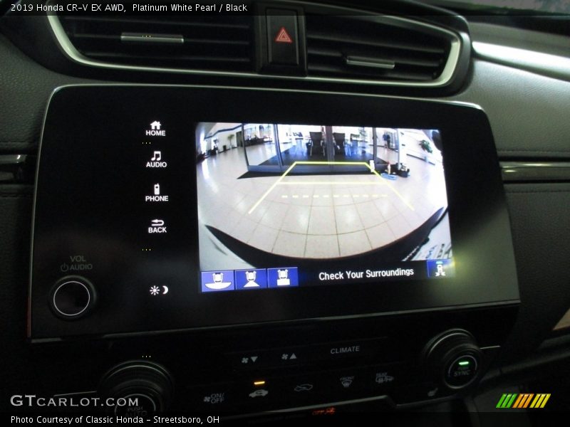 Platinum White Pearl / Black 2019 Honda CR-V EX AWD