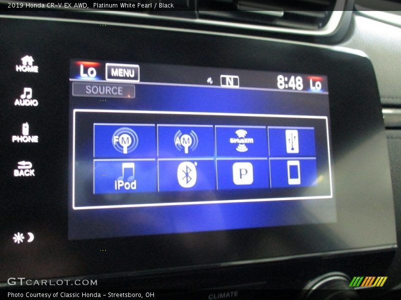 Platinum White Pearl / Black 2019 Honda CR-V EX AWD