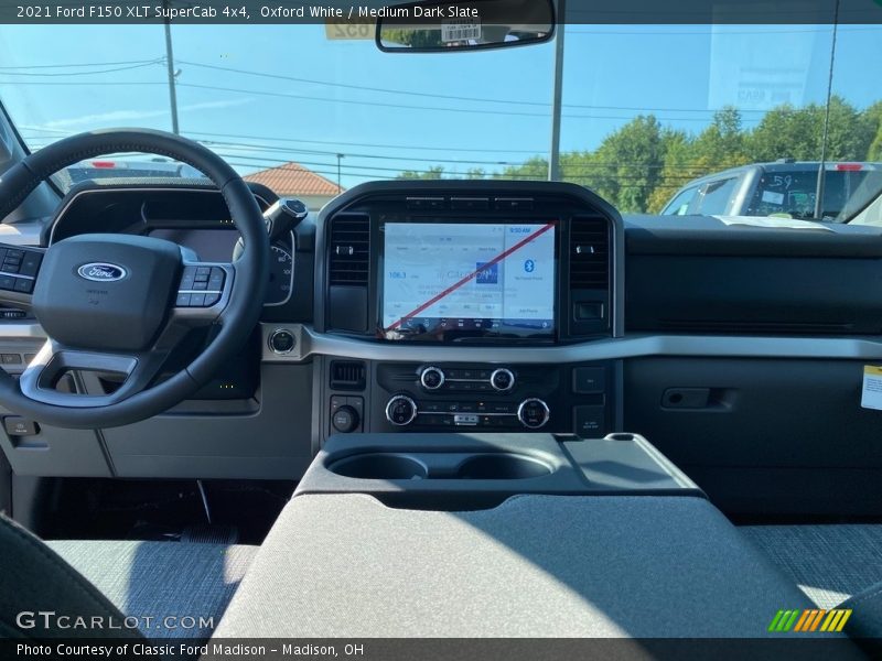 Oxford White / Medium Dark Slate 2021 Ford F150 XLT SuperCab 4x4