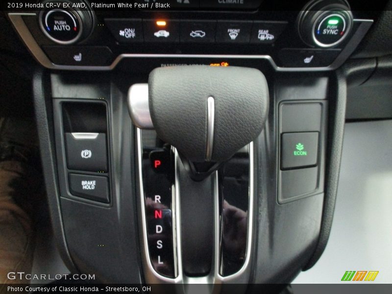 Platinum White Pearl / Black 2019 Honda CR-V EX AWD