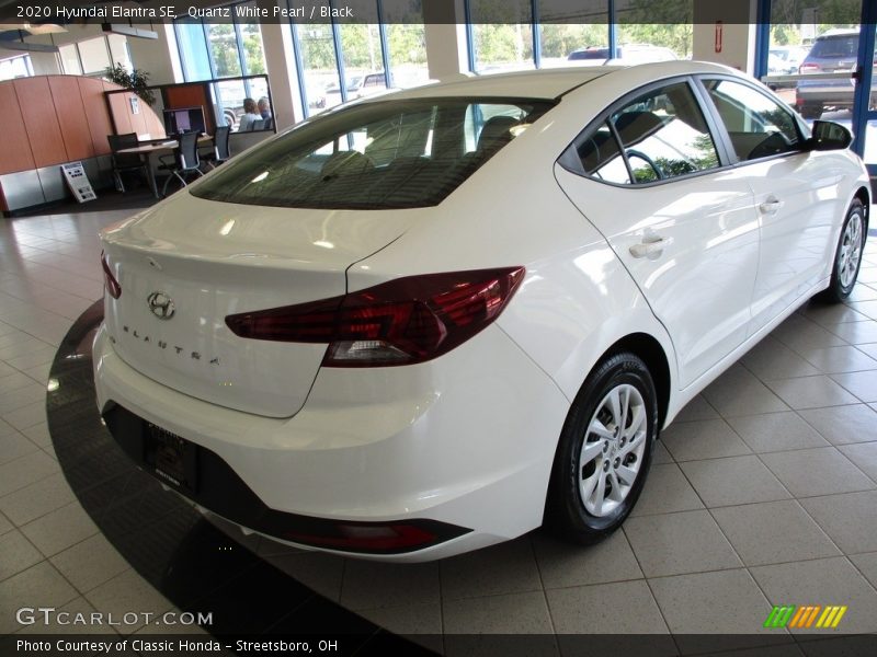 Quartz White Pearl / Black 2020 Hyundai Elantra SE