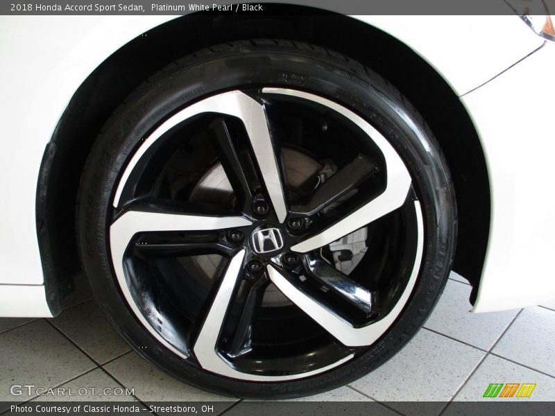Platinum White Pearl / Black 2018 Honda Accord Sport Sedan