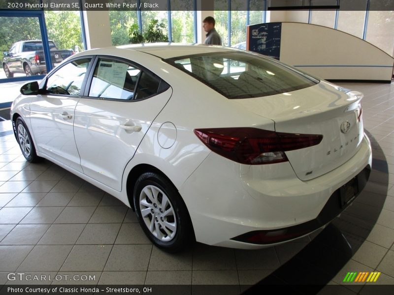 Quartz White Pearl / Black 2020 Hyundai Elantra SE