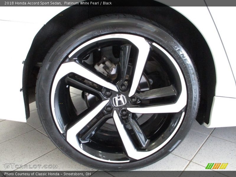 Platinum White Pearl / Black 2018 Honda Accord Sport Sedan