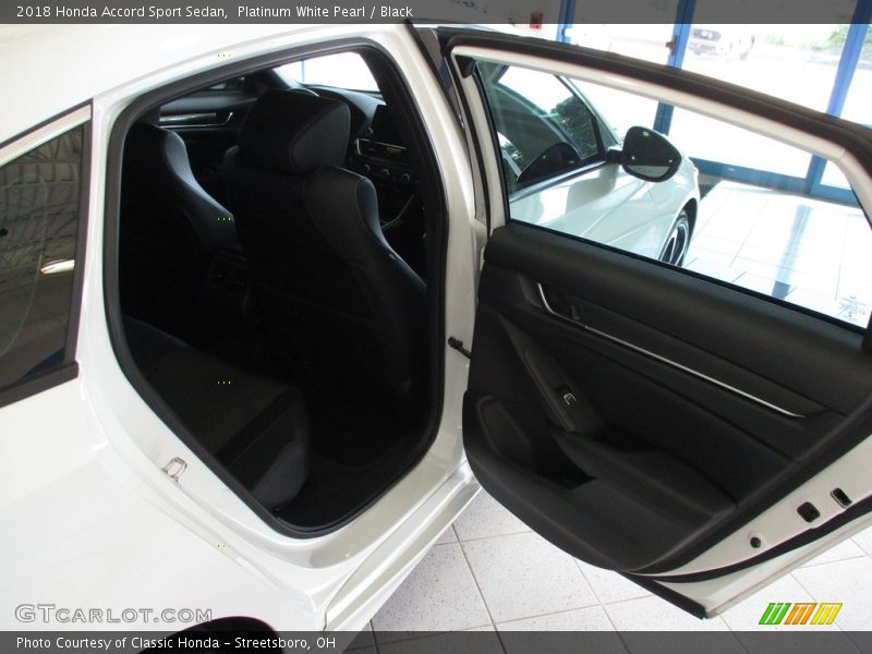 Platinum White Pearl / Black 2018 Honda Accord Sport Sedan