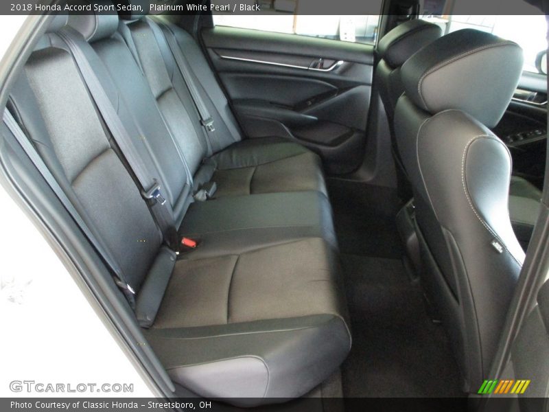 Platinum White Pearl / Black 2018 Honda Accord Sport Sedan