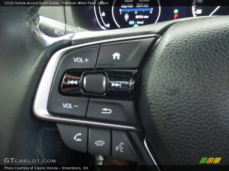 Platinum White Pearl / Black 2018 Honda Accord Sport Sedan