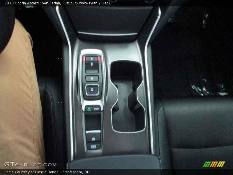 Platinum White Pearl / Black 2018 Honda Accord Sport Sedan