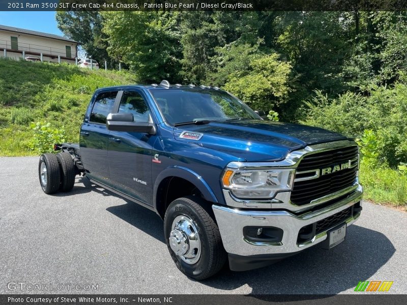 Patriot Blue Pearl / Diesel Gray/Black 2021 Ram 3500 SLT Crew Cab 4x4 Chassis