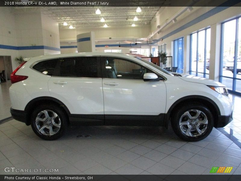 White Diamond Pearl / Ivory 2018 Honda CR-V EX-L AWD