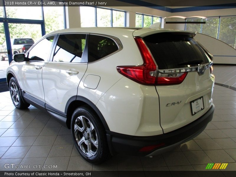 White Diamond Pearl / Ivory 2018 Honda CR-V EX-L AWD